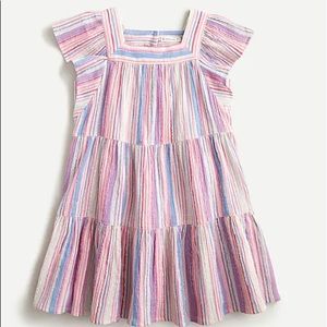 NWT Girls' tiered dress in stripe
